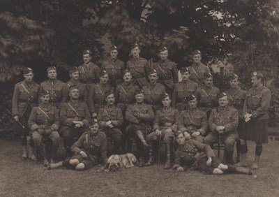 Officers of 11th Gordon Highlanders, Dornoch, 1915.