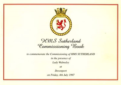 HMS Sutherland Commissioning Book
