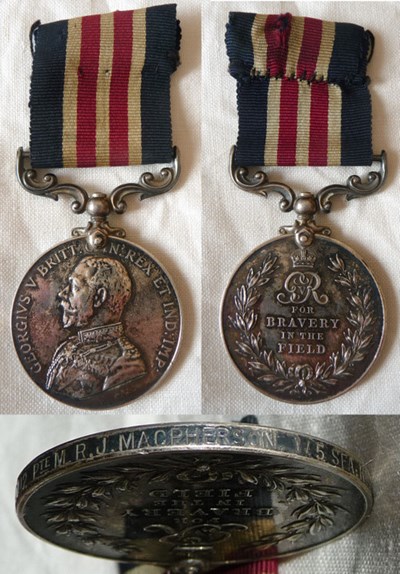 Military Medal WW1 awarded to Pte Murdoch Macpherson