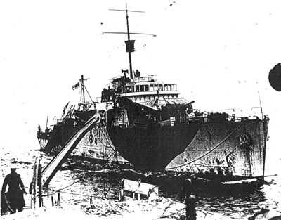 Letter and photo of HMS Dornoch