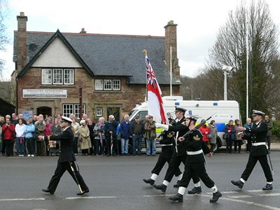 HMS Sutherland exercising Freedom  of Sutherland 25 Mar 2011