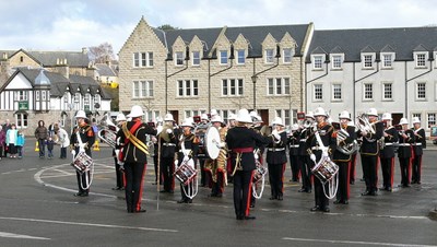 Royal Marine Band on HMS Sutherland parade 25 March 2011 