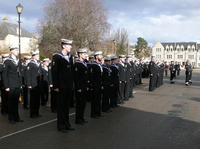 Parade at attention receiving dignitaries 25 March 2011