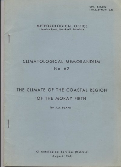 Meteorological Office Climatological Memorandum No 62