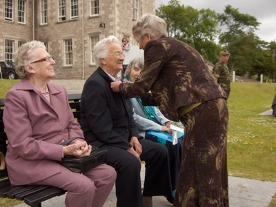 Women's Land Army Badge presented to Susan Read (Bonar Br)