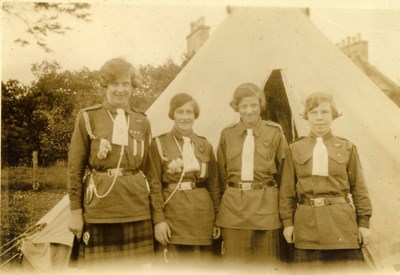 Dornoch Guides - Poppy Patrol at camp 1937