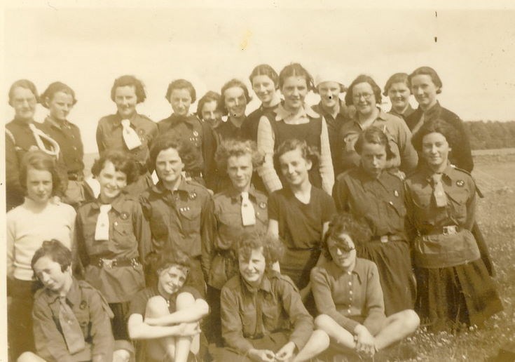 Group photograph of Dornoch Guides camp at Collabol July 1937