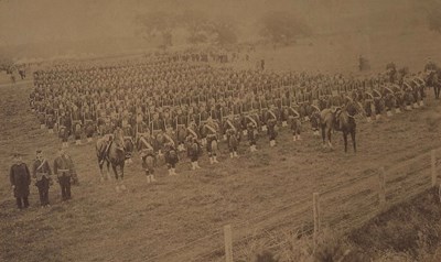 1st Sutherland Rifle Volunteers at Dunrobin, 1905.