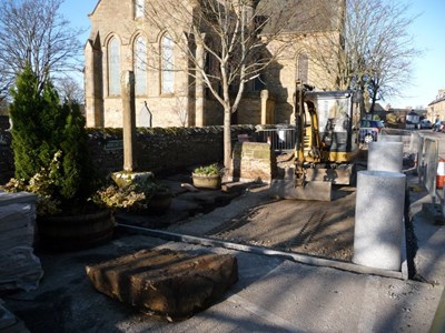 Mercat Cross, Dornoch site development 2010