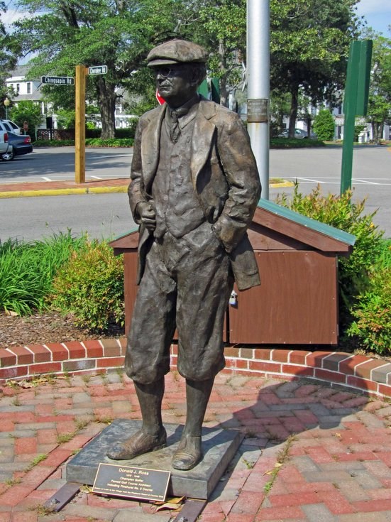 Statue of Donald Ross at Pinehurst, North Carolina
