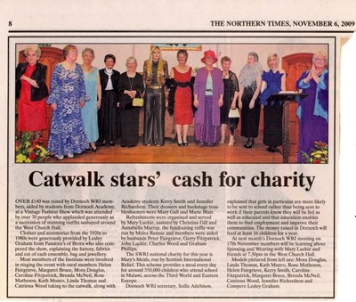 Dornoch SWRI 'Catwalk stars' cash for charity'