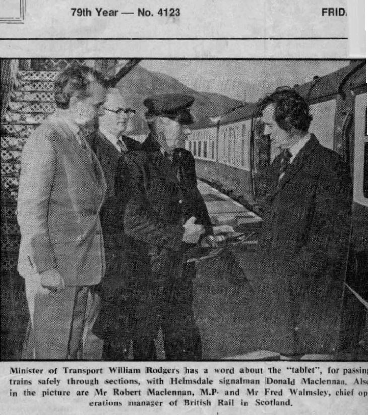 Tablet at Helmsdale station