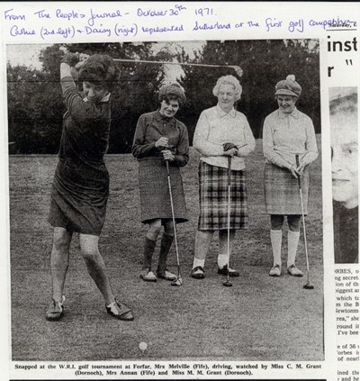 Dornoch SWRI  People's Journal cutting Golf Competition 1971
