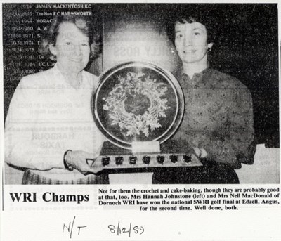 Dornoch SWRI  - 'WRI Champs' 1989