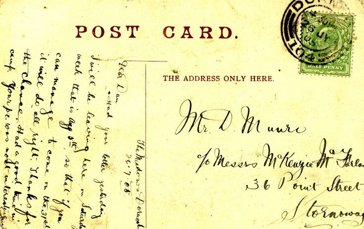 Reverse of a Fishwives dancing Furness collection postcard