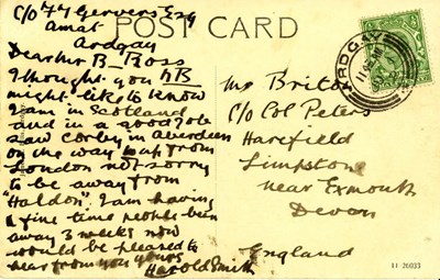 Reverse of postcard of Carron Bridge Ardgay