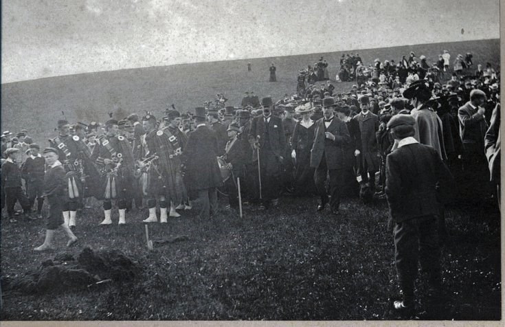 Cutting of the first sod Dornoch Light Railway