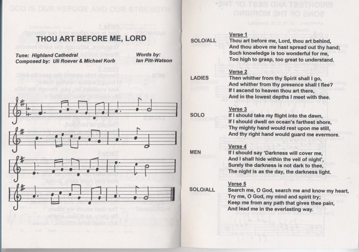 Music for Psalm 'Thou Art Before Me, Lord'