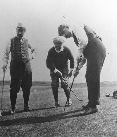 Andrew Carnegie playing golf