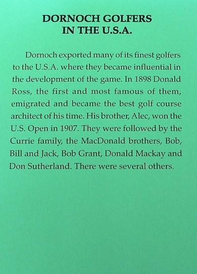 Dornoch golfers in the USA