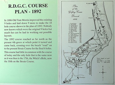 Royal Dornoch Golf Club course plan 1892
