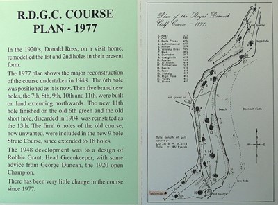 Royal Dornoch Golf Club course plan 1977