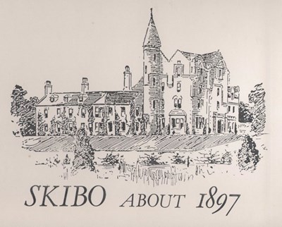 Line drawing of Skibo about 1897
