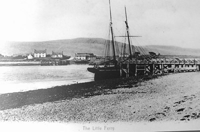 Display board photograph of Little Ferry 1880