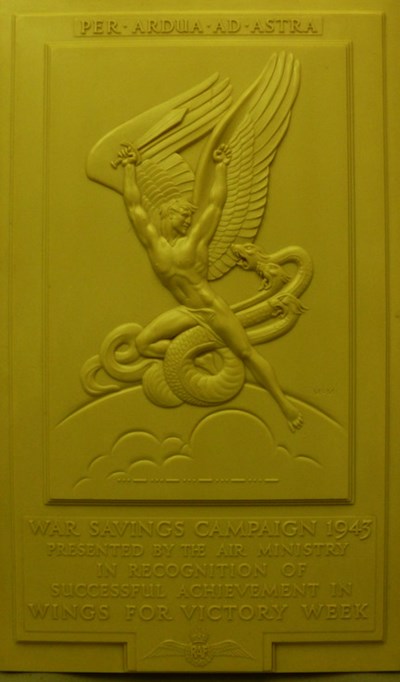 War Savings campaign 1945 presentation plaque