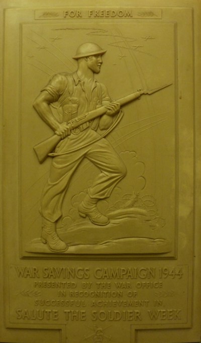 War Savings campaign 1944 presentation plaque