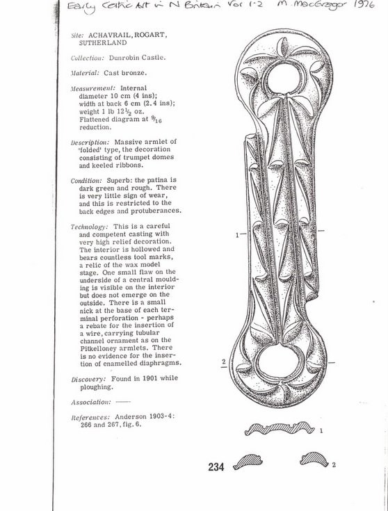 'The Achavrail Armlet' found near Rogart 1901