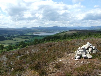 Ledmore and Migdale Wood walk - view of to the west from cairn