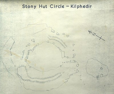 Kilphedir stony hut circle