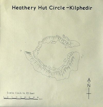 Kilphedir heathery hut circle