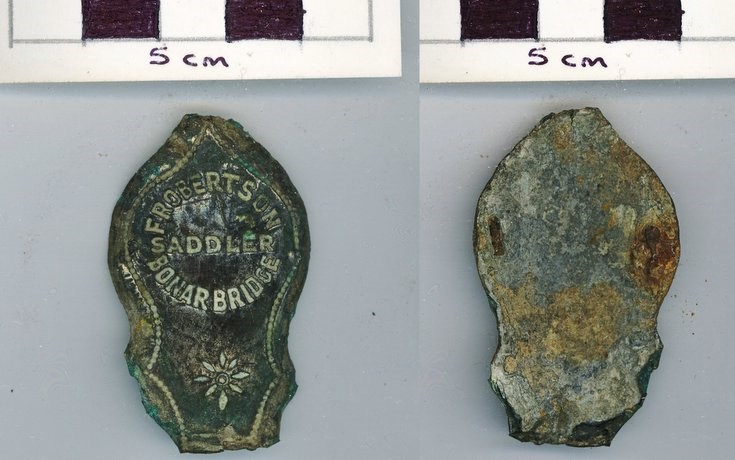 Objects discovered on Pitgrudy Farm -  horse harness plate