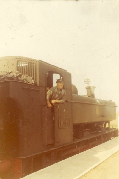Locomotive 1646 at Embo station c 1960