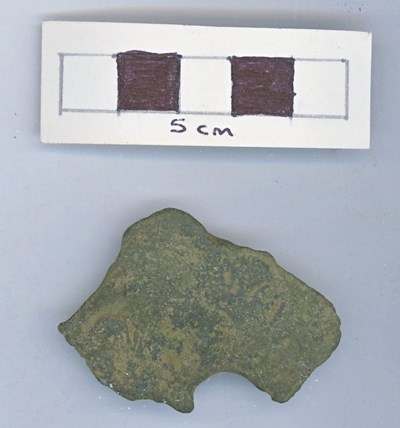 Objects discovered on Pitgrudy Farm - Lead, melted fragment