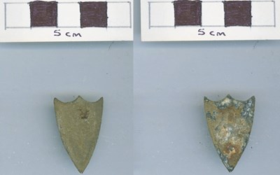 Objects discovered on Pitgrudy Farm - lead with iron fitting