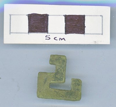 Objects discovered on Pitgrudy Farm - Copper alloy fragment
