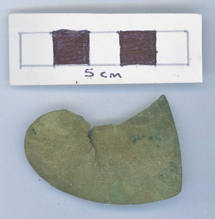 Objects discovered on Pitgrudy Farm - Copper alloy fragment
