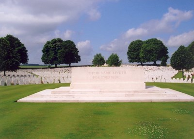 Colour photograph of Cabaret-Rouge British Cemetery Souchez