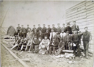 Group photograph of second Bonar Bridge construction team