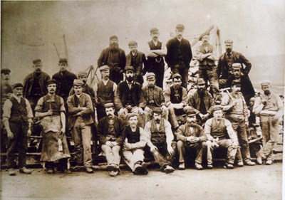 Group photograph of second Bonar Bridge workmen 1893