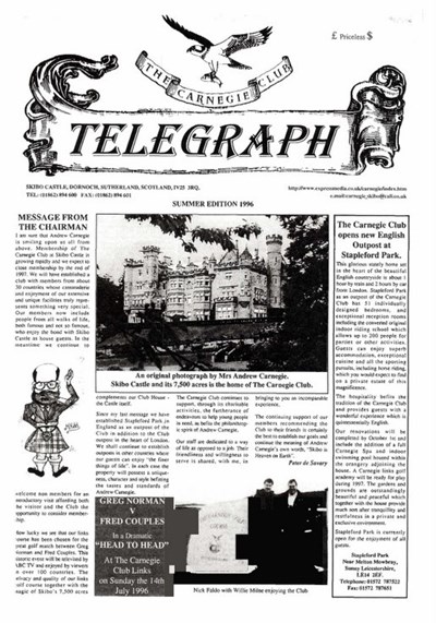 Carnegie Club 'Telegraph' Summer Edition 1996