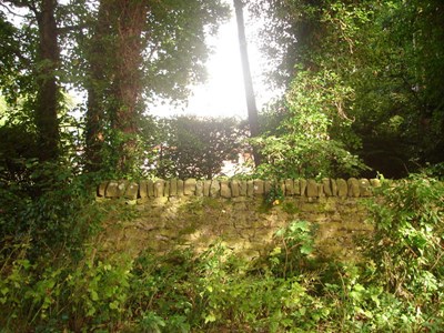 Burghfield House Hotel garden boundary wall