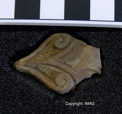 Treasure Trove objects from Burghfield, Dornoch -Stamped terminal