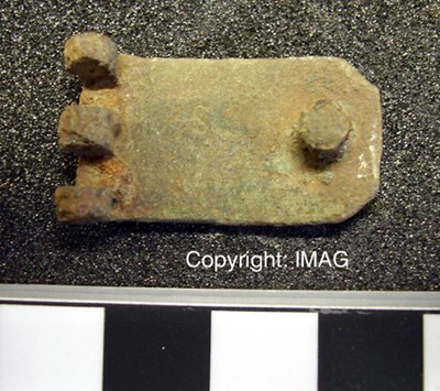 Treasure Trove objects from Pitgrudy -  Base metal hinge
