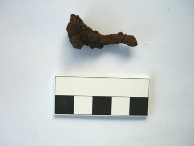 Fragments of an iron nail