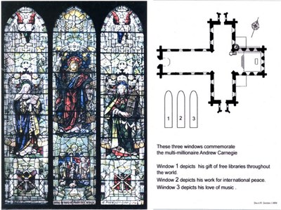 Dornoch Cathedral window - Andrew Carnegie