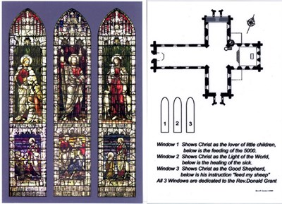Dornoch Cathedral window  - Dedicated to Rev Donald Grant
